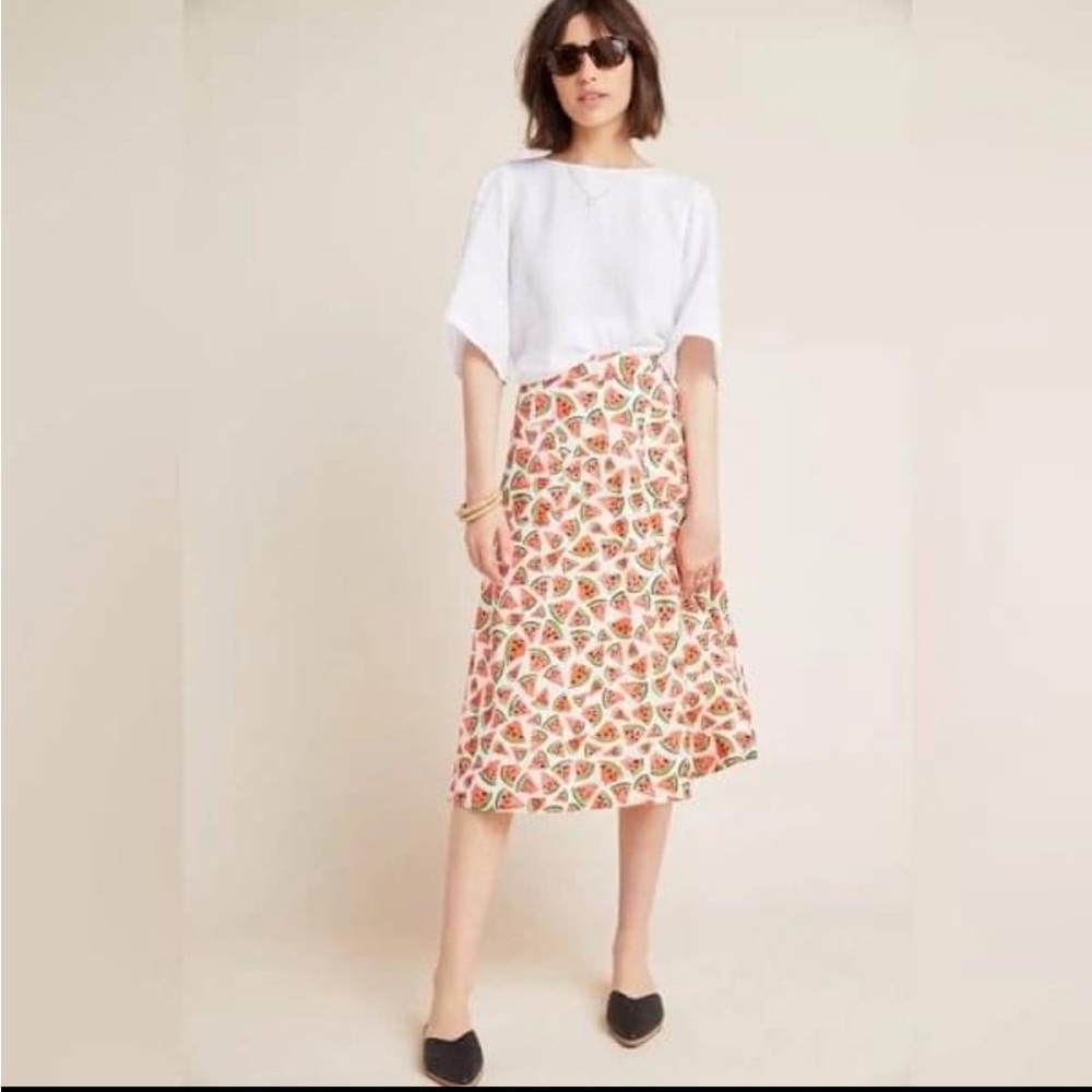 NWT size 4 Conversations by Anthropologie Watermelon Skirt